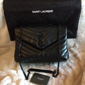 Yves Saint Laurent Black Quilted Crossbody Bag